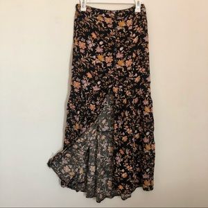 Boho Floral Maxi Skirt with Front Slit from American Eagle